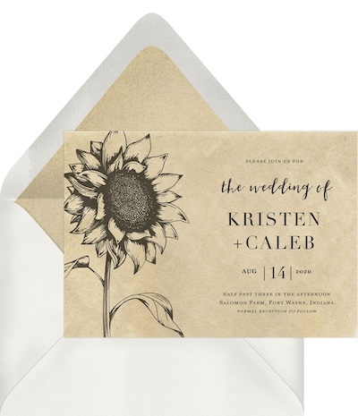 Quintessential Sunflower Invitation