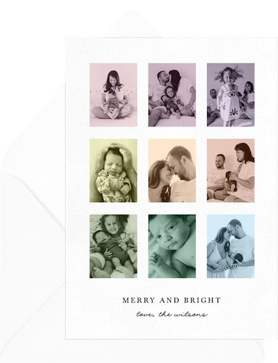 Hanukkah cards: Rainbow Filter Card