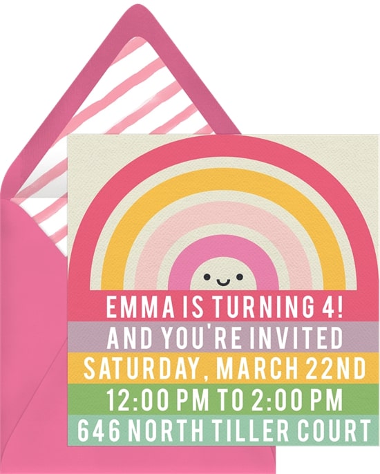Rainbow Rows Invitation