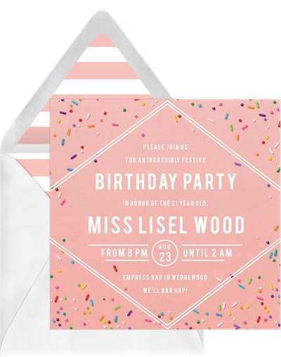Rainbow Sprinkles Invitation