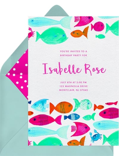 Razzle-Dazzle Fish Invitation