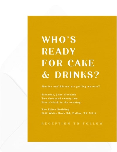 Ready For Cake Invitation