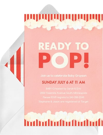 Ready To Pop Invitation