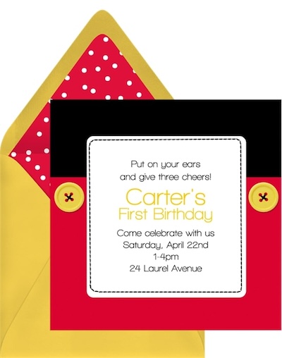 Red Suspenders Invitation
