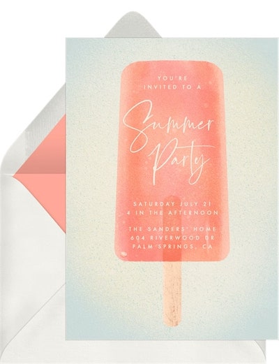 Refreshing Popsicle Invitation