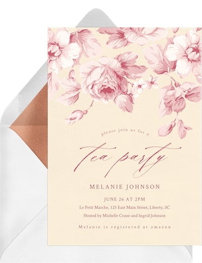 Regency Roses Invitation