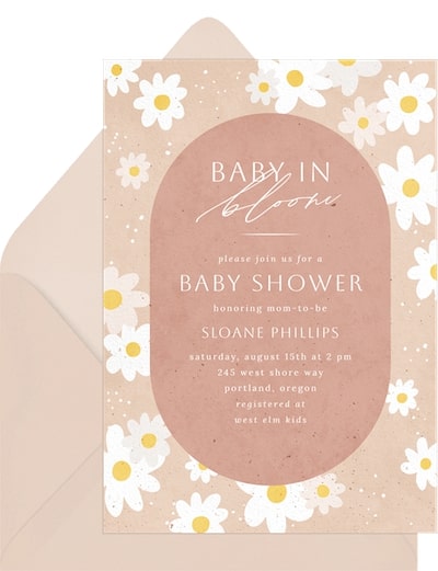 Retro Daisies Invitation