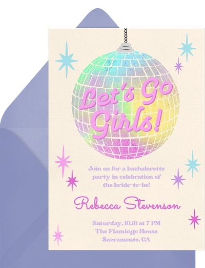 Y2K theme: Retro Disco Invitation