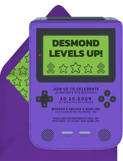Retro Gamer Invitation