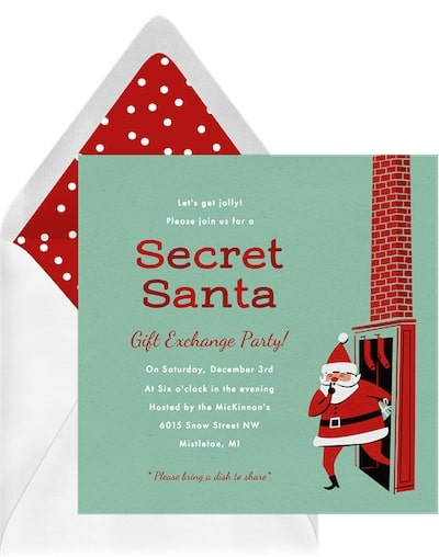 Retro Santa Invitation