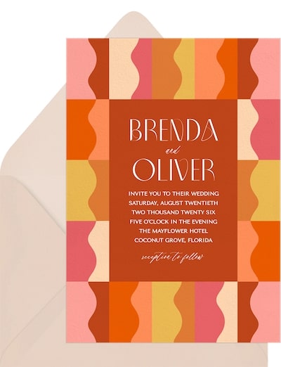 Retro Waves Invitation