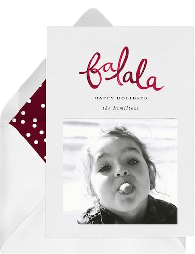Ribbon Fa La La Card
