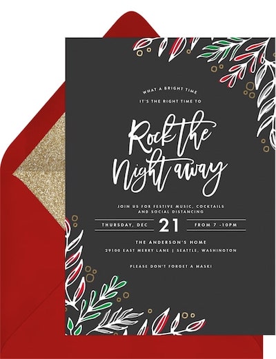 Rock The Night Away Invitation