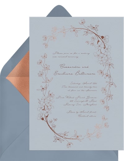 Romantic Floral Frame Invitation