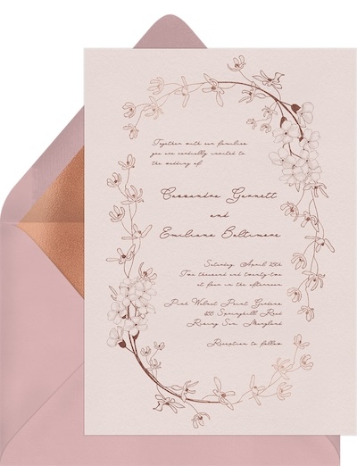 Romantic Floral Frame Invitation