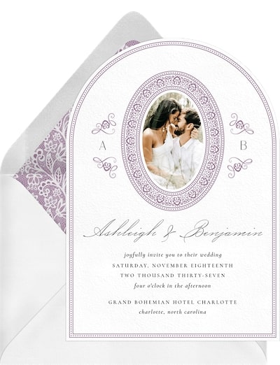Happily ever after party invitations: Romantic Flourishes Invitation