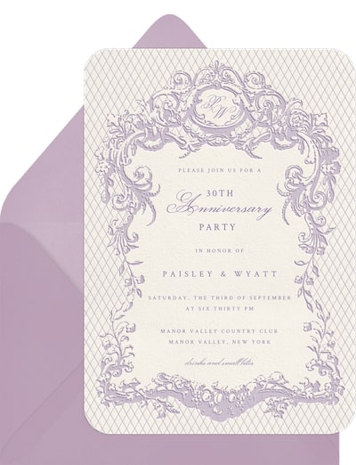 Romantic Ornament Invitation