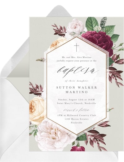 Romantic Vintage Blooms Invitation