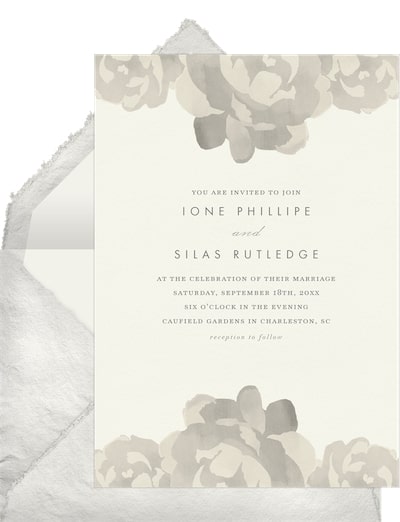 Classic wedding invitations: Roses in Bloom Invitation