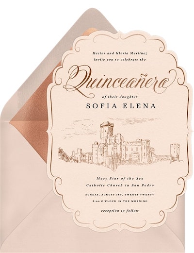 Quinceanera themes: Royal Quinceañera Invitation