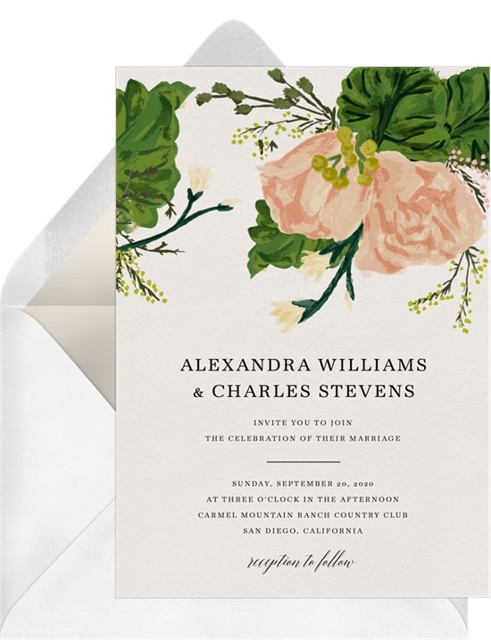 Rustic Bouquet Invitation