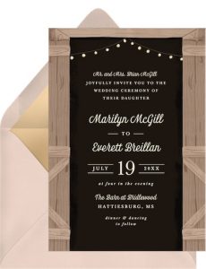 Rustic Evening Invitation