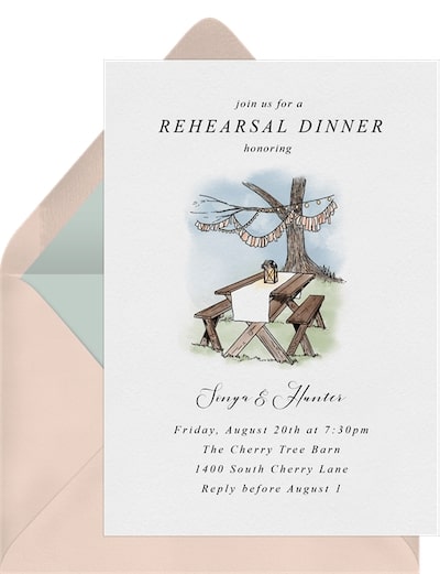 Outdoor party decor: Rustic Scene Invitation