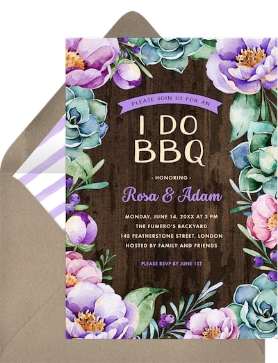 Rustic Succulents Invitation