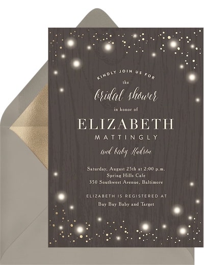 Rustic Twinkle Invitation