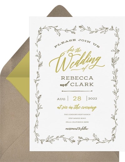 Rustic Vines Invitation