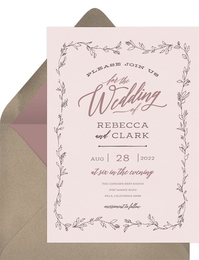 Rustic Vines Invitation