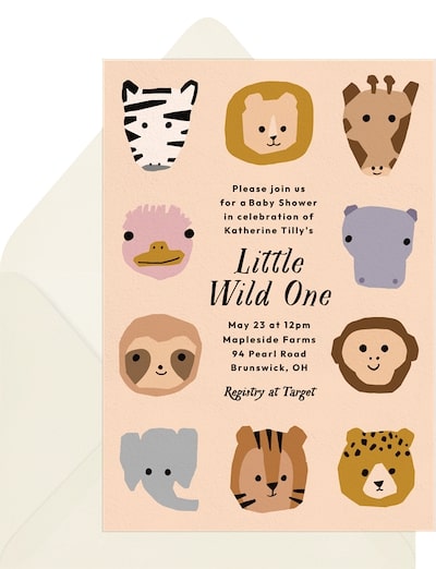 Safari Babies Invitation