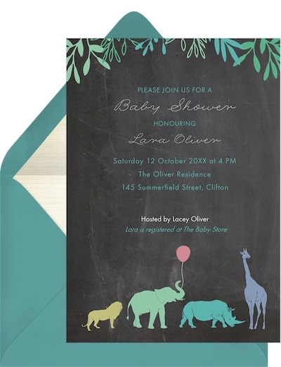 Safari Mama Invitation