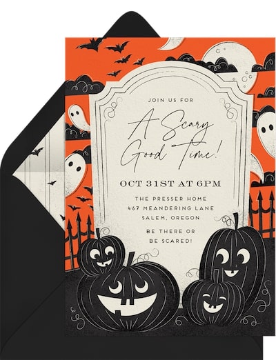 Halloween party ideas: Scary Good Time Invitation