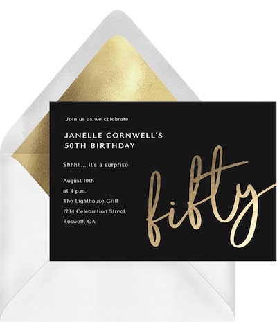 Script Fifty Invitation