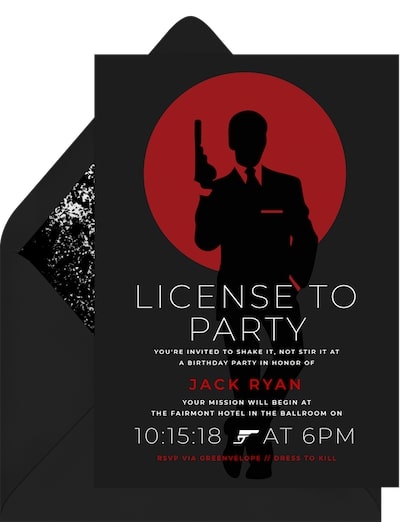 Secret Agent Invitation