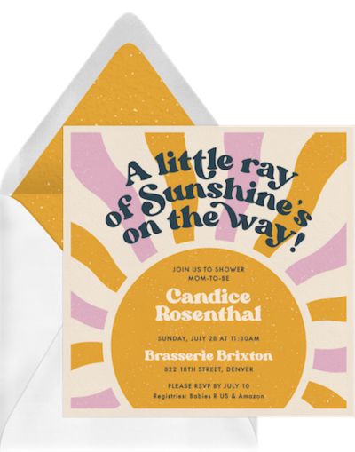 Seventies Sunshine Invitation