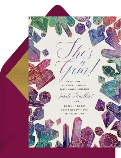 She's A Gem Invitation