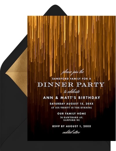 Shimmering Lines Invitation
