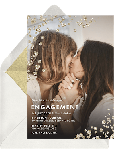 Shine Bright Engagement Party Invitation