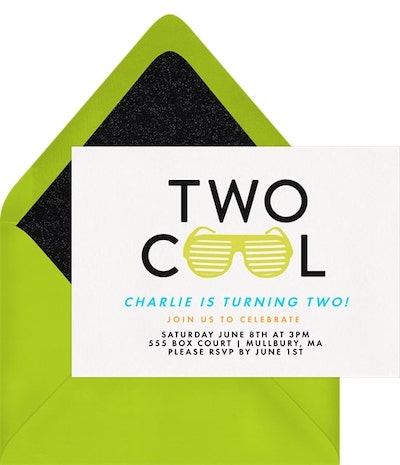 Shutter Shades Invitation