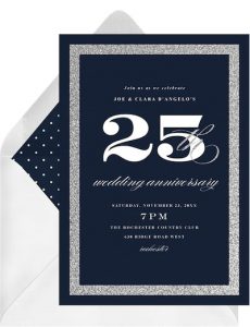 Silver Celebration Invitation