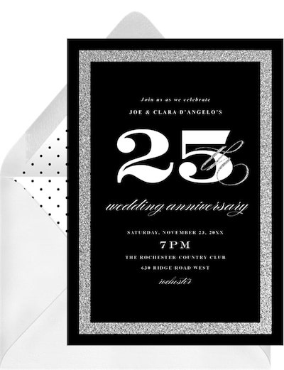 Silver Celebration Invitation
