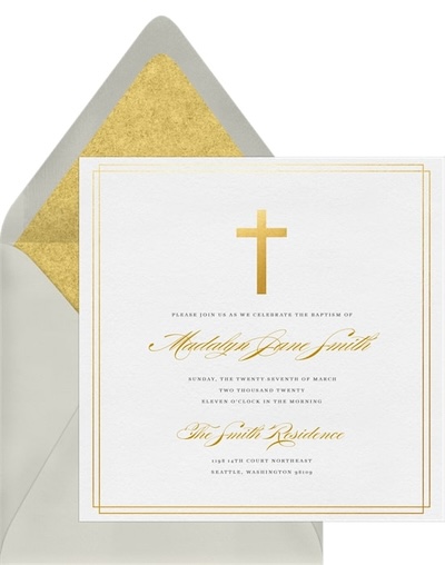 Simple Cross Invitation