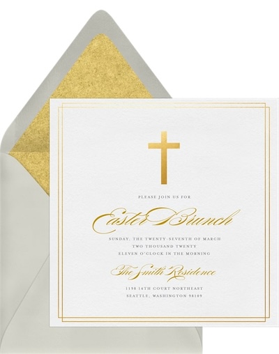 Easter cards: Simple Cross Invitation