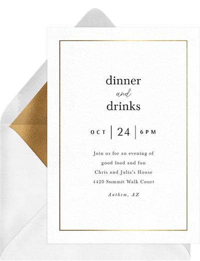 Simple Drinks Invitation