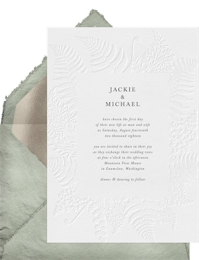 Simple Foliage Invitation