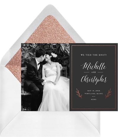 Simple Laurels Photo Announcement