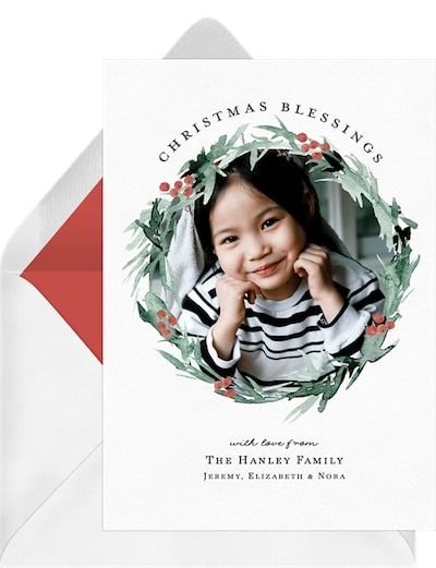 Simple Painted Wreath Card