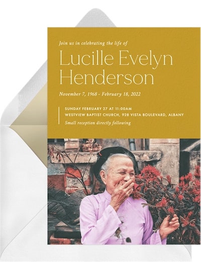 Simple Remembrance Invitation